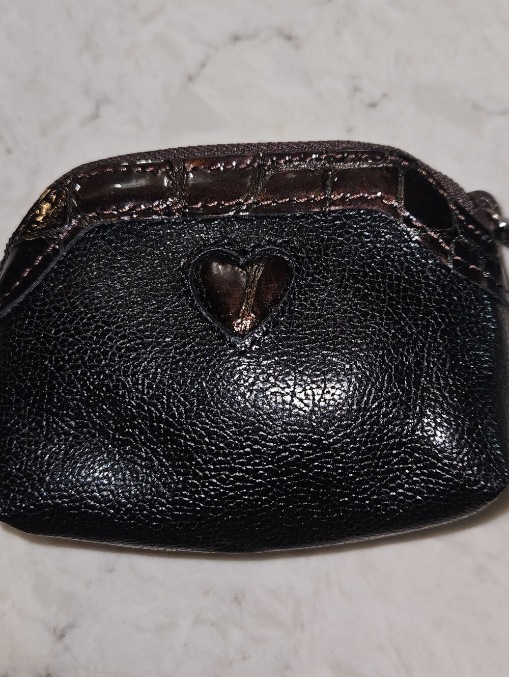 Brighton Chocolate Brown With Animal Print Inside Pouch, Like New! - Picture 10 of 12